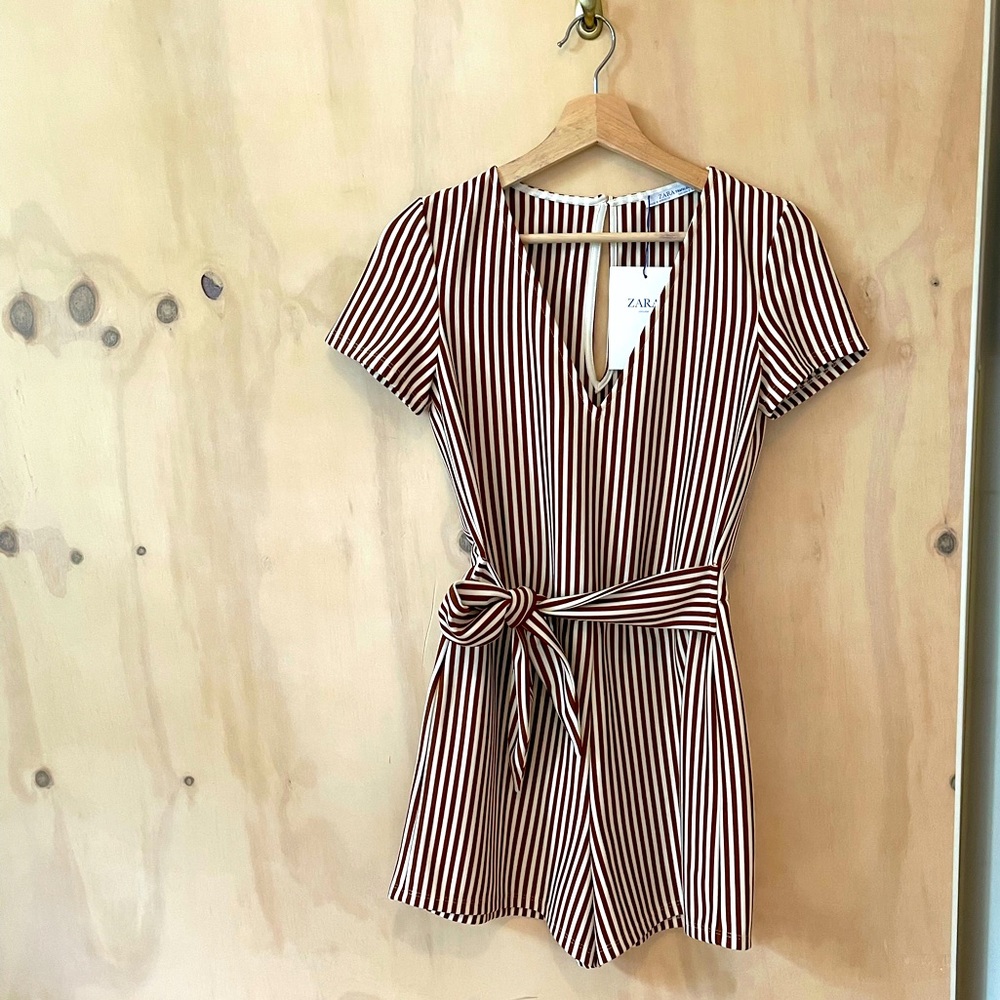 NWT Zara striped romper